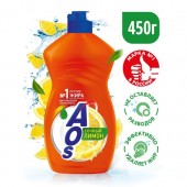 Аос средство для мытья посуды 450мл.  Лимон  (20шт.)