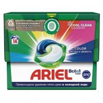 Ариель капсулы для стирки 14шт Liquid Capsules Color