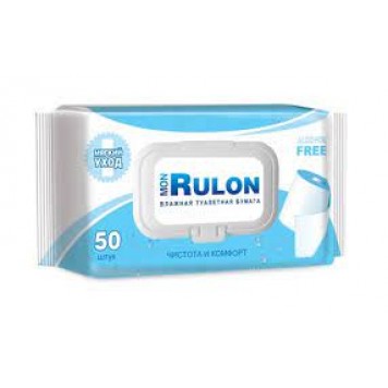 Авангард туалетная бумага влажная детская Mon Rulon 50шт