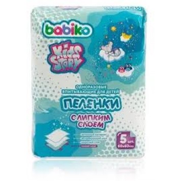 BABIKO Kids Story Super пеленки детские с липким слоем 60*60см 5шт