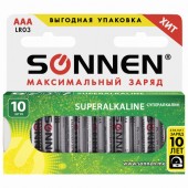 Батарейка SONNEN мизинчиковые/1шт Батарейка SONNEN мизинчиковые/1шт
