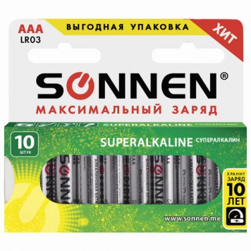 Батарейка SONNEN мизинчиковые/1шт