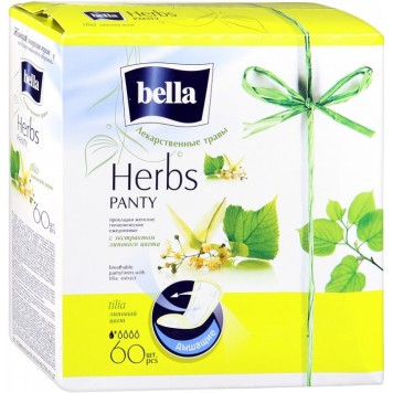 Белла прокладки Herbs PANTY 50+10шт Липовый цвет