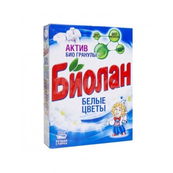 Биолан СМС 350гр. Ручная стирка Белые цветы (24шт.) (белые светлые ткани)