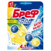 Бреф чистящее средство для унитазов Сила Актив Лимонная свежесть 50гр./чз