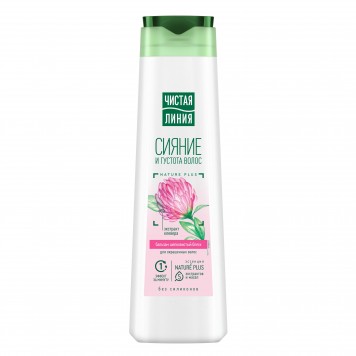 Чистая линия Бальзам-Ополаскиватель 380мл КЛЕВЕР Шелк и блеск д/всех тип волос