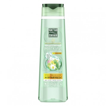 Чистая линия Шампунь 400мл. Мицеллярный 5 трав для всех типов волос