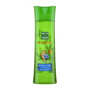 Чистая линия Шампунь 400мл. Объем и сила/Лен и пшеница