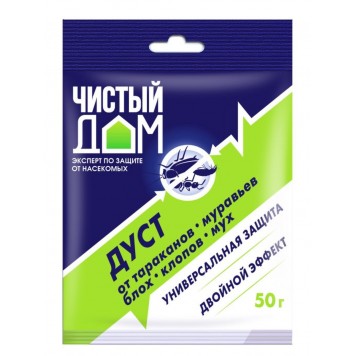 Чистый дом дуст от тараканов и блох 50гр.