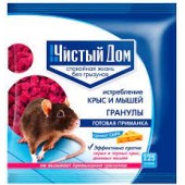Чистый дом Гранулы от крыс и мышей сыр 125гр 