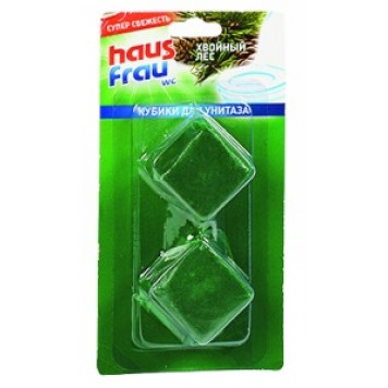ЧС HAUS FRAU 2шт *50г кубики для унитаза хвойный лес