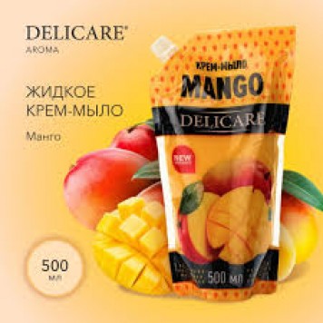 DELICARE мыло жидкое 500мл дой-пак манго