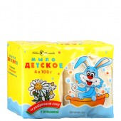 Детское мыло с экстрактом Ромашки 4*100гр.НК (18шт)