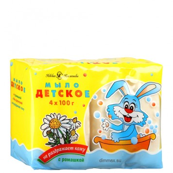 Детское мыло с экстрактом Ромашки 4*100гр.НК (18шт)