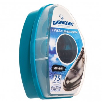 Дивидик губка для гладкой кожи с дозатором (черный)