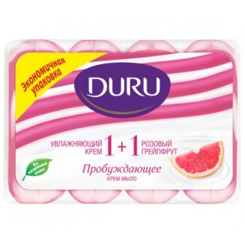 Дуру мыло туалетное 1+1 4*80гр Розовый грейпфрут