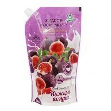 ДВС Жидкое крем-мыло питательное Инжир и йогурт 500мл (дой-пак)