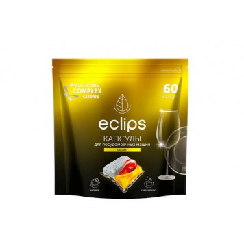 Eclips Капсулы д/посудомоечных машин Prime Цитрус 60шт)
