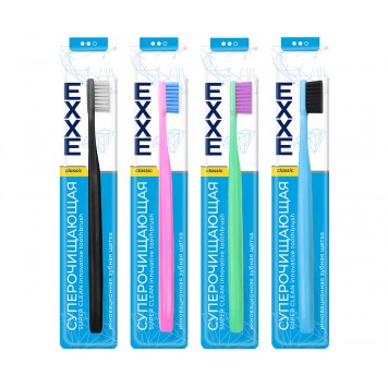EXXE classic Зубная щетка Суперочищающая, 1 шт*48(в ассортименте)