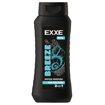 EXXE Гель для душа 2в1 мужской 400мл Морские минералы BREEZE 
