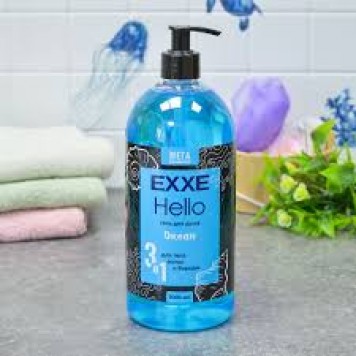 EXXE Hello Men гель д/душа 1000мл 3в1 Океан/8