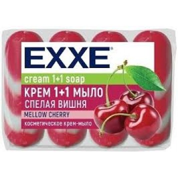 EXXE Косметичское крем-мыло Спелая вишня 1+1 4*75г 