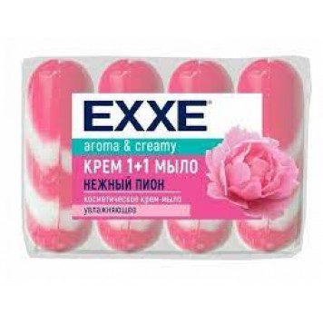 EXXE Крем-мыло туалетное 1+1 4х90г Нежный пион