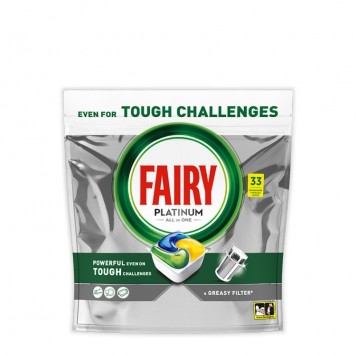Фэйри All in Platinum капсулы д/посудомоечных машин 33шт Лимон