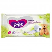 Fresh idea  Влажная ДЕТСКАЯ РАСТВОРЯЮЩАЯСЯ туалетная бумага 40шт, гипоаллер.