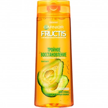 Фруктис шампунь 400мл. Тройное восстановление