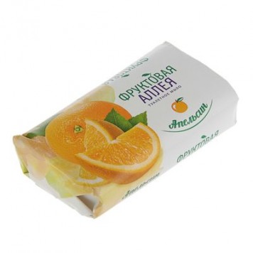 Фруктовая аллея мыло туалетное Апельсин 90гр.(104)