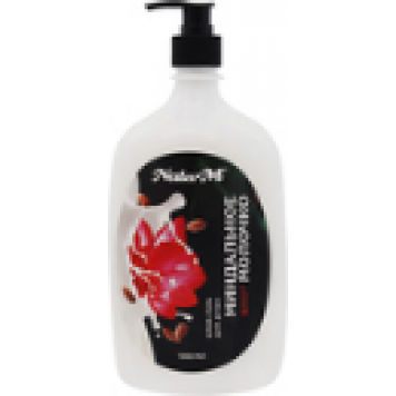 Гель-крем для душа NataM 1000 мл Миндальное молочко и красный лотос