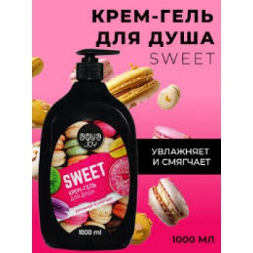 Гель д/душа Aqua Joy 1000мл Sweet дозатор Дрогери