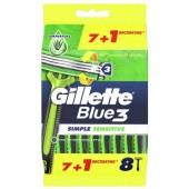 Gillette BLUE 3 Simple Sensitive Бритвы одноразовые 8шт
