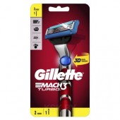 Gillette Мак3 Турбо 3D Бритва с 2 сменными кассетами  Gillette Мак3 Турбо 3D Бритва с 2 сменными кассетами