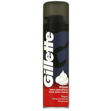 Gillette пена д/бритья Классическая Regular 200мл