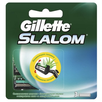 GILLETTE SLALOM Cменные кассеты для бритья 3шт