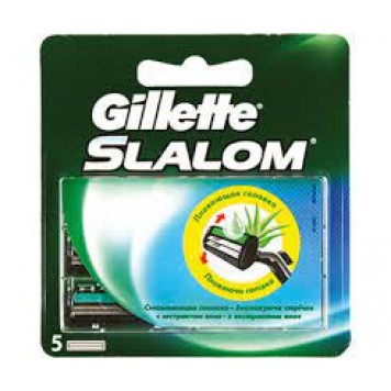 GILLETTE SLALOM Cменные кассеты для бритья 5шт