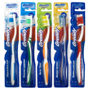 Гренди Зубная щётка тройное действие В-26