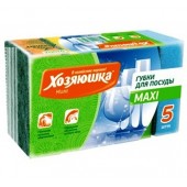 Хозяюшка губки для посуды Макси 5шт.Г-07 (40)