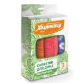 Хозяюшка Набор салфеток микрофибра 30*30,3шт Хозяюшка Набор салфеток микрофибра 30*30,3шт