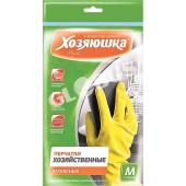Хозяюшка перчатки латексные  М (12шт) Хозяюшка перчатки латексные  М (12шт)