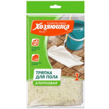 Хозяюшка тряпка для пола белая хлопок 80х100см Т-03 (25шт)