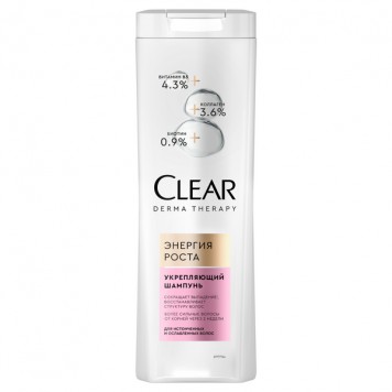 Клеар шампунь 400мл жен Энергия роста