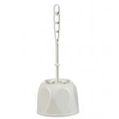 Комплект туалетный Ерш с подставкой Блеск Стандарт Белый ротанг