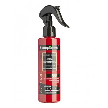 Комплимент Спрей-выпрямитель с термозащитой д/горячей укладки 200мл