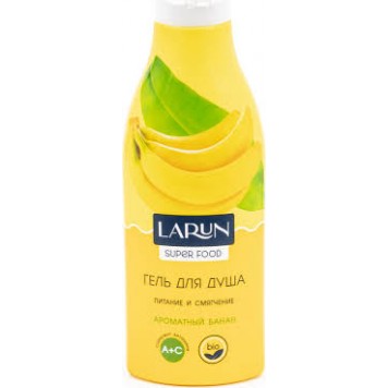 Larun Superfood гель-крем для душа 400мл Ароматный банан Нежность и питание