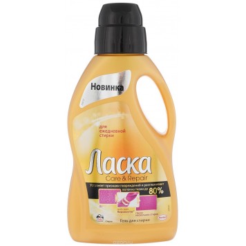 Ласка гель для стирки 1л Уход и Восстановление 