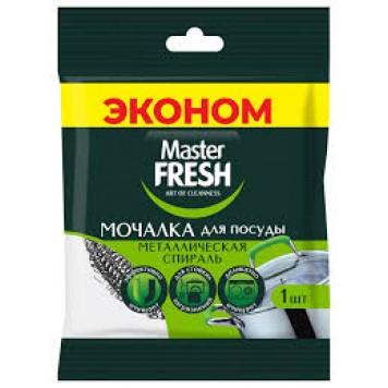 Master FRESH Мочалка металлическая д/посуды 1шт СПИРАЛЬ/60