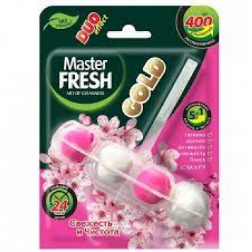 Master FRESH подвесной блок для унитаза GOLD  DUO EFFECT 5в1 Cакура 1шт 